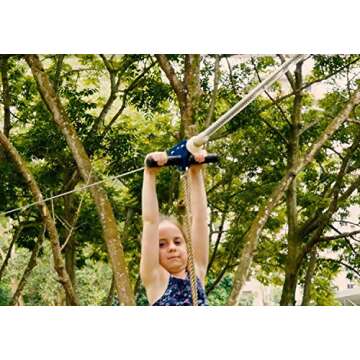 CTSC 75FT 95FT 110FT 250FT Zipline Kit with Stainless Steel Spring Brake and Seat