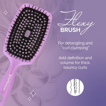 Curl Keeper Flexy Brush - Lightweight Detangling Tool