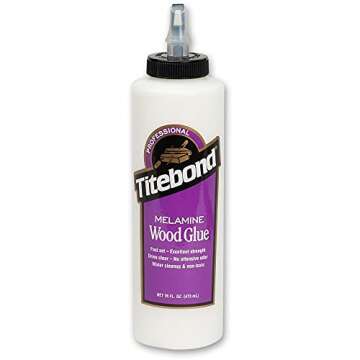Titebond Melamine Glue - 16 oz White Gel Adhesive for Woodworking