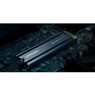 SAMSUNG 980 PRO SSD with Heatsink 1TB PCIe Gen 4 NVMe M.2 Internal Solid State Drive, Heat Control, ...