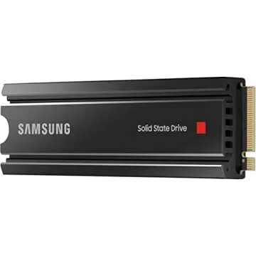SAMSUNG 980 PRO SSD with Heatsink 1TB PCIe Gen 4 NVMe M.2 Internal Solid State Drive, Heat Control, Max Speed, PS5 Compatible, MZ-V8P1T0CW