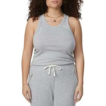 Bandier x Sincerely Jules_The Willow Scoop Neck Tank Vintage Heather Grey-XS