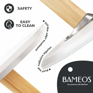 BAMEOS Bamboo Nesting Triangle End Table Set of 2