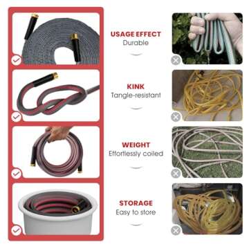 Haeteir 50ft Lightweight Kink-Free Garden Hose