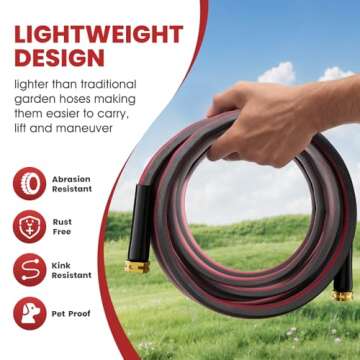 Haeteir 50ft Lightweight Kink-Free Garden Hose