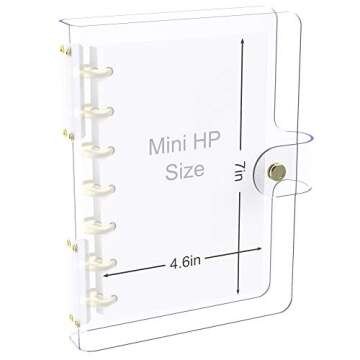 Premium Discagenda Clarity Transparent Clear PVC Planner Cover - Personal Organizer