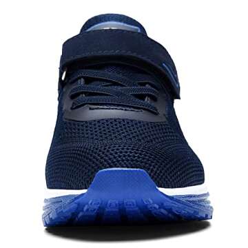 PERSOUL Air Shoes for Boys Girls Kids Children Tennis Sports Athletic Gym Running Sneakers (Blue Size 7 Toddler)