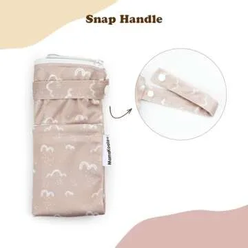 Mama Koala Waterproof Wet Dry Bags for Baby Items, Cloth Diapers, Swimsuits, Travel, Gym Clothes, Beach, Pump Parts, Toiletries, Two Zippered Pockets, 2 Pack (W016)