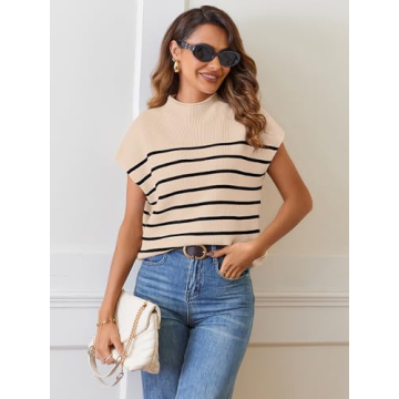 Stylish Cap Sleeve Sweater Vest for Elegant Comfort