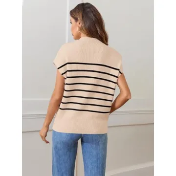 Stylish Cap Sleeve Sweater Vest for Elegant Comfort