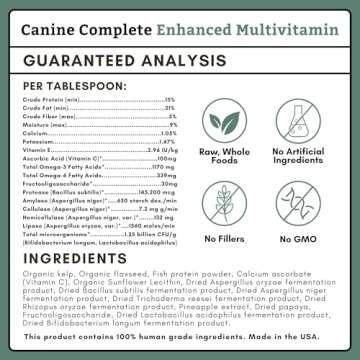 Wholistic Pet Organics Canine Complete Dog Multivitamin - 2 Lb - Nutrient-Rich Dog Vitamins and Supp...