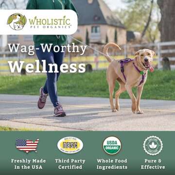 Wholistic Pet Organics Canine Complete Dog Multivitamin - 2 Lb - Nutrient-Rich Dog Vitamins and Supplements - Dog Multivitamin Powder for Immune System, Skin, Coat & Overall Health