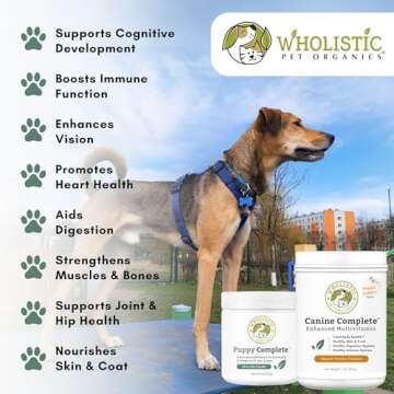 Wholistic Pet Organics Canine Complete Dog Multivitamin - 2 Lb - Nutrient-Rich Dog Vitamins and Supplements - Dog Multivitamin Powder for Immune System, Skin, Coat & Overall Health