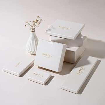 SWEETV Cubic Zirconia Pearl Drop Wedding Earrings for Brides, Ivory Bridal Pearl Earrings for Bridesmaid Jewelry Gift (01.Style 1-Gold)