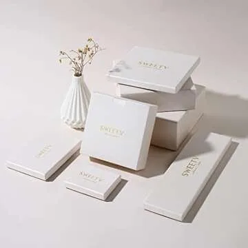 SWEETV Cubic Zirconia Pearl Drop Wedding Earrings for Brides, Ivory Bridal Pearl Earrings for Bridesmaid Jewelry Gift (01.Style 1-Gold)