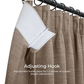 TWOPAGES 52 W x 96 L inch Pinch Pleat Unlined Darkening Drape Faux Linen Curtain Drapery Panel for Living Room Bedroom Meetingroom Club Theater Patio Door (1 Panel),Rust Brown