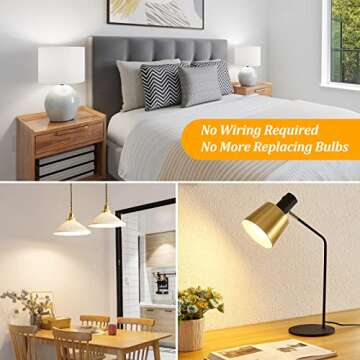 Battery Operated Light Bulb for Lamps, Screw in LED Puck Lights with Remote, Replacement AA Battery Powered Wireless Dimmable Timer Light Bulb with E26 Socket for Non Electric Wall Sconce(Pack of 2)