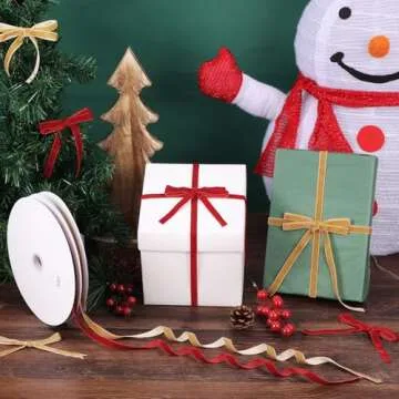 100 Yards Red Velvet Ribbon for Gifts and Crafts