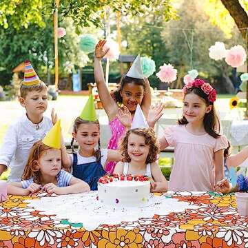 Groovy Daisy Tablecloths for Fun Party Decor