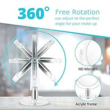 Fabuday Double-Sided Magnifying Makeup Mirror