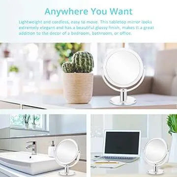 Fabuday Double-Sided Magnifying Makeup Mirror