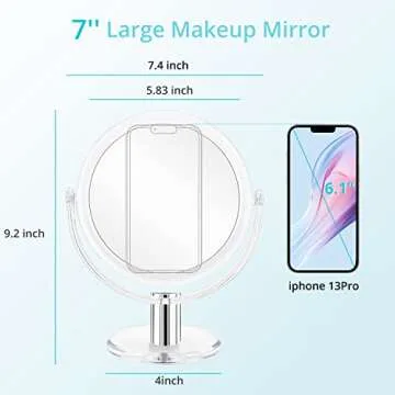 Fabuday Double-Sided Magnifying Makeup Mirror