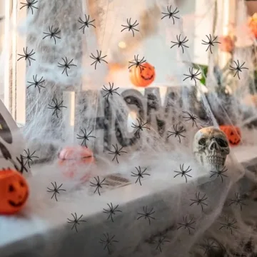 Halloween Spider Web Decorations with 60 Spiders