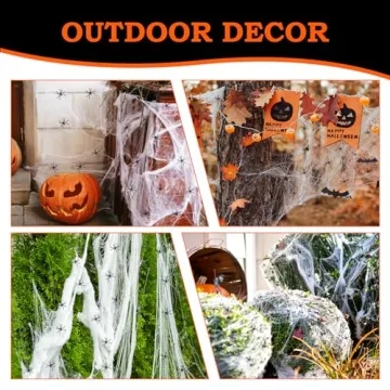 Halloween Spider Web Decorations with 60 Spiders