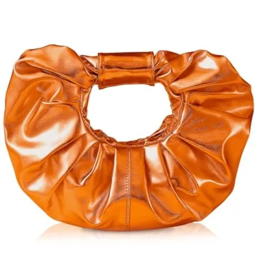 JENSVOIR Clutch Purse for Women - Chic Orange Evening Bag for Parties