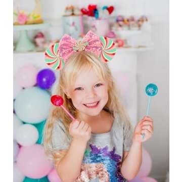 LIFETOOLS-LT Pink Ears Headbands With Sparkling Decoration for Fun