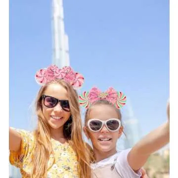 LIFETOOLS-LT Pink Sparkling Ears Headband for Parties