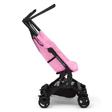 The Clutch Stroller by Delta Children - Lightweight Compact Folding Stroller - Fits Airplane Overhead Storage - Pink