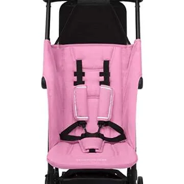 The Clutch Stroller by Delta Children - Lightweight Compact Folding Stroller - Fits Airplane Overhead Storage - Pink