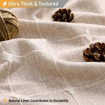 BTTN Boho Shower Curtain - Elegant Linen Fabric for Your Bathroom