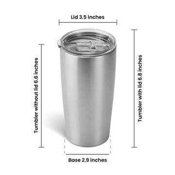 Makerflo 20 oz Stainless Steel Tumbler for Crafting & Gifts