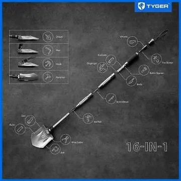 Tyger Auto Shovel: 16-in-1 Military Folding Tool