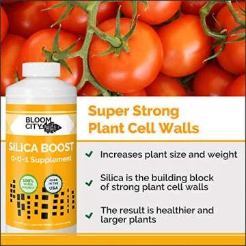 Bloom City Liquid Silica Boost Fertilizer & Supplement – 1/2 Pint (8 oz) Concentrated For Healthy ...