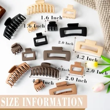 Stylish 16 Pack Large Hair Clips for All Hair Types