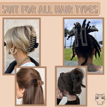 Stylish 16 Pack Large Hair Clips for All Hair Types