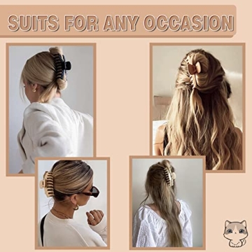 Stylish 16 Pack Large Hair Clips for All Hair Types