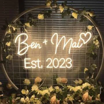 Custom Neon Sign for Wall Decor Personalized LED Neon Wedding Light Sign Customizable Bedroom Room Decor Aesthetic Birthday Gift