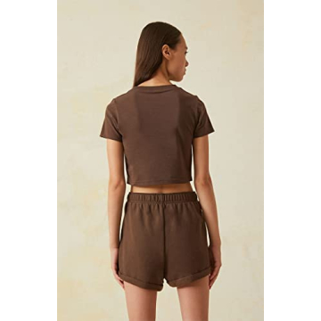 Stylish Land Rover Women's Brown Logo Baby T-Shirt