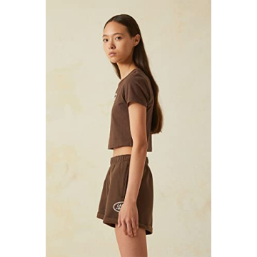 Stylish Land Rover Women's Brown Logo Baby T-Shirt