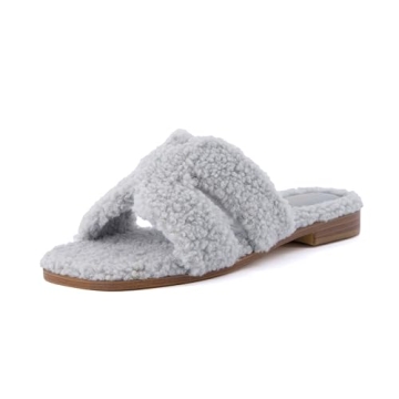 CUSHIONAIRE Women's Visa cozy slide sandal +Memory Foam, Wide Widths Available