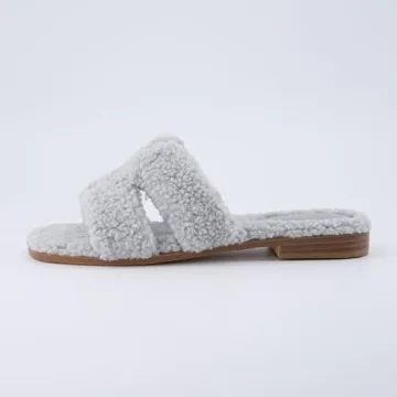 CUSHIONAIRE Women's Visa cozy slide sandal +Memory Foam, Wide Widths Available