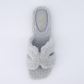 CUSHIONAIRE Women's Visa cozy slide sandal +Memory Foam, Wide Widths Available