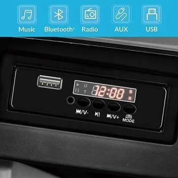 Kidzone Kids Electric Ride On 12V Licensed Lamborghini Sian Roadster Battery Powered Sports Car Toy with 2 Speeds, Parent Control, Sound System, LED Headlights & Hydraulic Doors - White