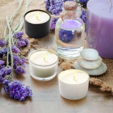 SHOWIN 16 Pcs 4oz Thick Candle Jars with Lids