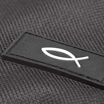 Durable Poly-Canvas Bible Cover with Fish Applique