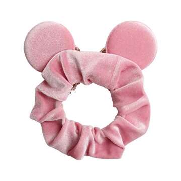 YanJie Sequin Bows Velvet Scrunchies - Cute Hair Ties